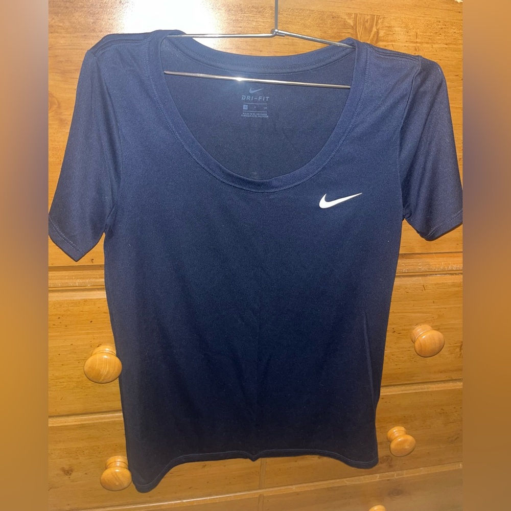 Nike Women's Navy Blue Dri-FIT Top